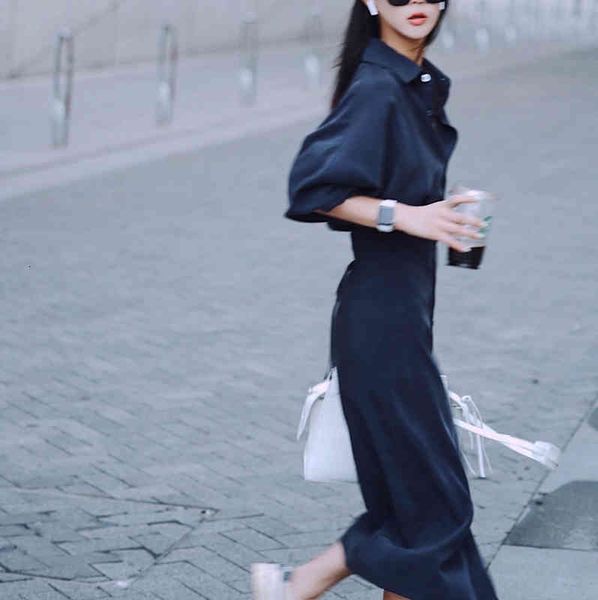casual dresses 2022 women's summer deposit silhouette waist closing shirt long skirt street shooting flavor solid color high one-step d, Black;gray
casual dresses 2022 women's summer deposit silhouette waist closing shirt long skirt street shooting flavor solid color high one-step d, Black;gray