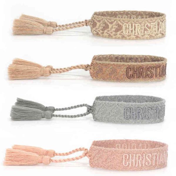 classic fashion brand bangles bracelets luxury women men handmade signature embroidered woven tassel adjustable bracelet jewelry friendship, Black
classic fashion brand bangles bracelets luxury women men handmade signature embroidered woven tassel adjustable bracelet jewelry friendship, Black