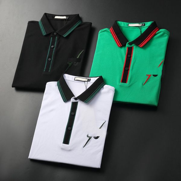 2022 new front embroidered flower letter logo embroidered polo shirt men's high street lapel short sleeve08, White;black
2022 new front embroidered flower letter logo embroidered polo shirt men's high street lapel short sleeve08, White;black