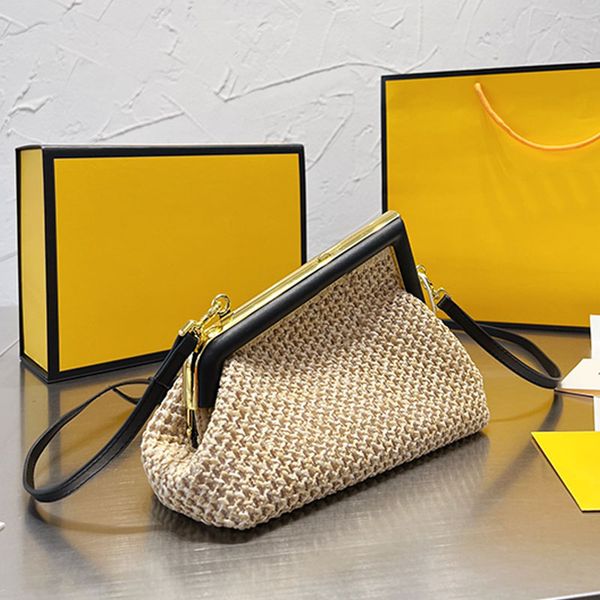 shoulder bag woven hollow out first bags women handbag purse lafite grass fashion metal buckle removable strap clutch clip wallet quality la
shoulder bag woven hollow out first bags women handbag purse lafite grass fashion metal buckle removable strap clutch clip wallet quality la