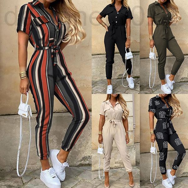 women's jumpsuits & rompers designer summer women's casual lapel printed belt overalls om9300, Black;white
women's jumpsuits & rompers designer summer women's casual lapel printed belt overalls om9300, Black;white