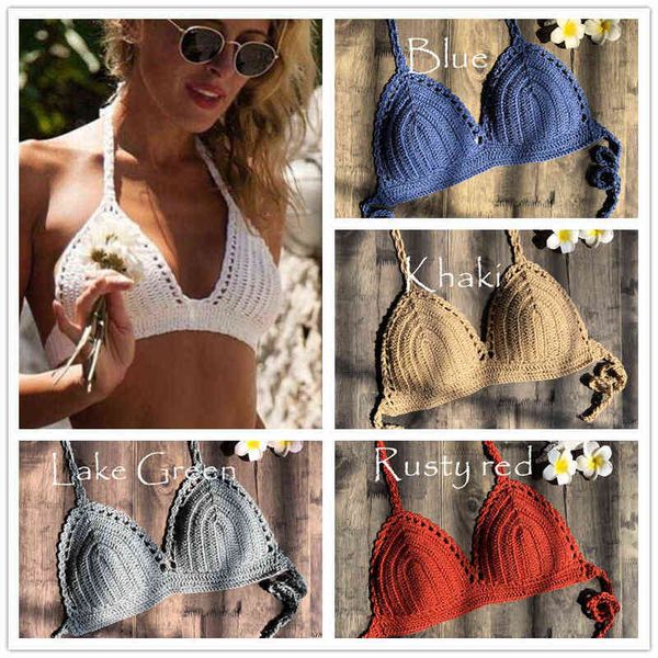knitted hand hook bikini breast wrapped women's versatile spring split swimsuit, White;black
knitted hand hook bikini breast wrapped women's versatile spring split swimsuit, White;black