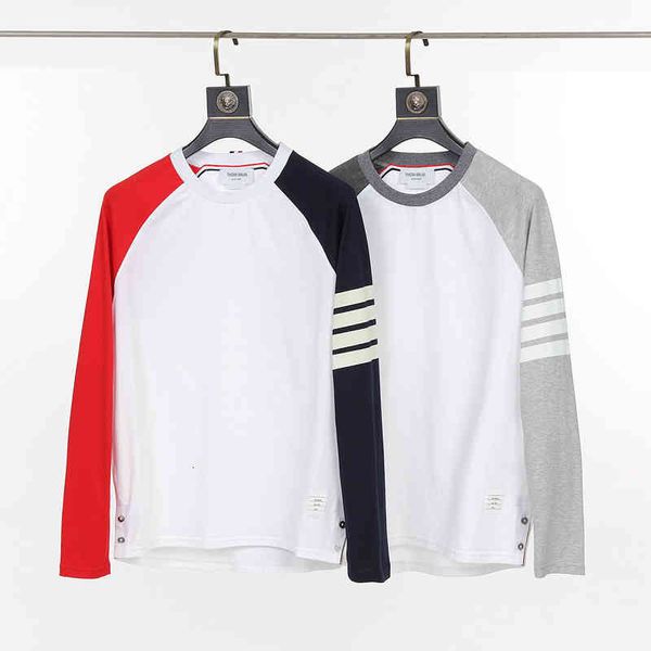 men's casual shirts thom brun tb color blocking contrast yarn dyed long sleeve hong kong limited long sleeve t-shirt backing coat v6bc, White;black
men's casual shirts thom brun tb color blocking contrast yarn dyed long sleeve hong kong limited long sleeve t-shirt backing coat v6bc, White;black