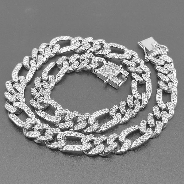 men's punk necklace 13mm three short one long cuban chain stitched hip hop necklace, Silver
men's punk necklace 13mm three short one long cuban chain stitched hip hop necklace, Silver