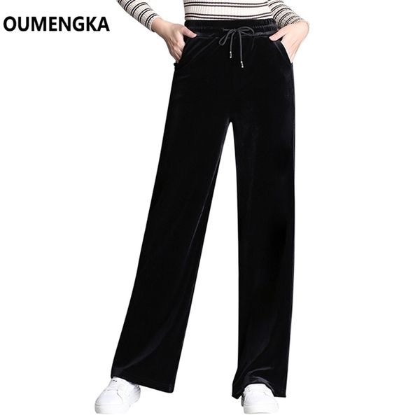 oumengka women's high waist wide leg long pants office lady loose stretch velvet casual trousers plus size s-6xl 201228, Black;white
oumengka women's high waist wide leg long pants office lady loose stretch velvet casual trousers plus size s-6xl 201228, Black;white