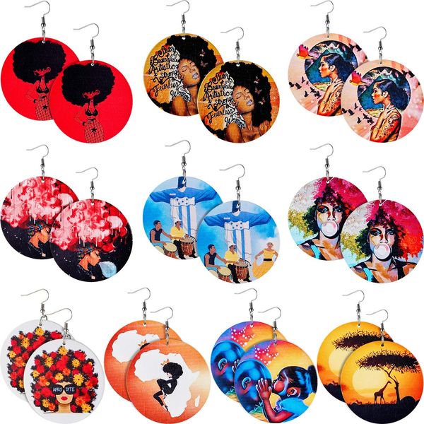 charm 10 pairs round african earrings women wooden painted lightweight ethnic wood map queen girl style natural dangle drop earring f amujp, Golden
charm 10 pairs round african earrings women wooden painted lightweight ethnic wood map queen girl style natural dangle drop earring f amujp, Golden