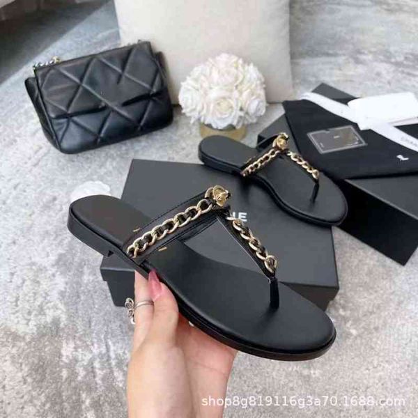 slippers xiaoxiangfeng metal chain sandals spring and summer fashion leisure flat toe flip flops women's shoes, Black
slippers xiaoxiangfeng metal chain sandals spring and summer fashion leisure flat toe flip flops women's shoes, Black