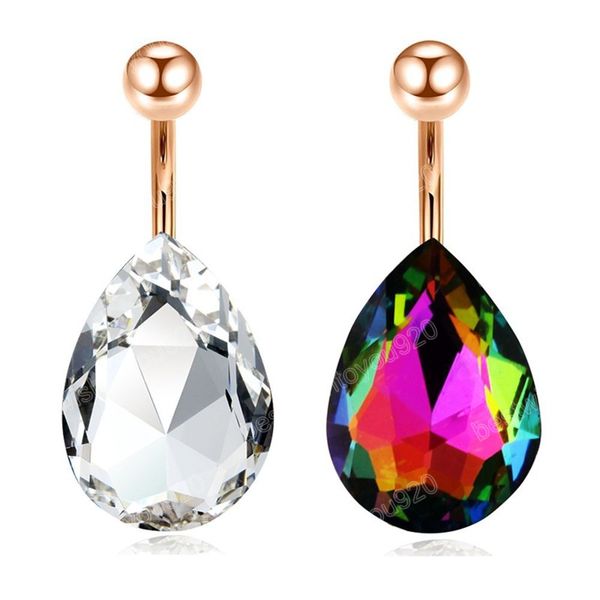colorful water drop zircon navel ring bar barbell dangle body piercing jewelry stainless steel belly button rings women, Silver
colorful water drop zircon navel ring bar barbell dangle body piercing jewelry stainless steel belly button rings women, Silver