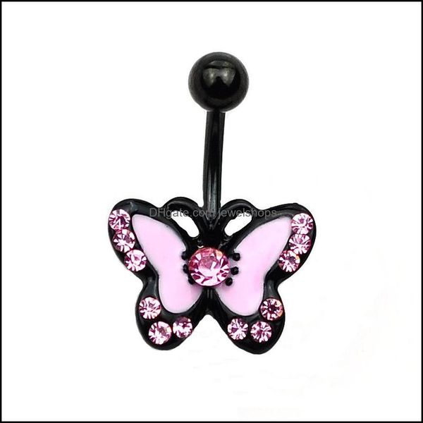 navel bell button rings body jewelry black butterfly belly anti-allergy stainless steel navelpiercing lady piercing ring drop deliver, Silver
navel bell button rings body jewelry black butterfly belly anti-allergy stainless steel navelpiercing lady piercing ring drop deliver, Silver