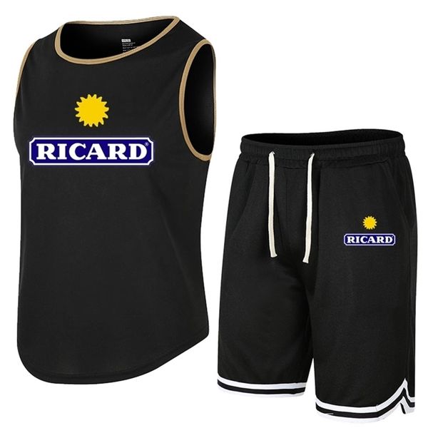 men s ricard printed sportswear vest shorts summer male suit printing sleeveless t shirt casual pants outfit set 220621, Gray
men s ricard printed sportswear vest shorts summer male suit printing sleeveless t shirt casual pants outfit set 220621, Gray