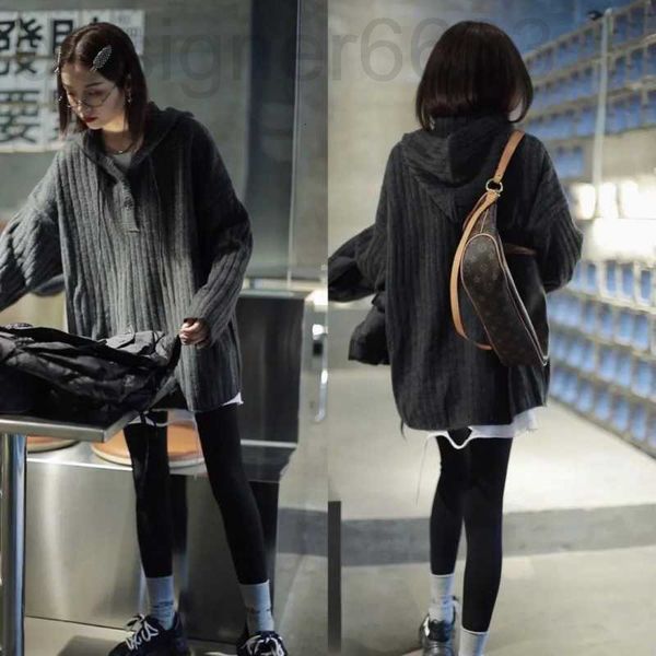 women's knits & tees designer autumn winter loose large literary two grain buckle drawstring hood lazy wind thickened knitted sweater c, White
women's knits & tees designer autumn winter loose large literary two grain buckle drawstring hood lazy wind thickened knitted sweater c, White