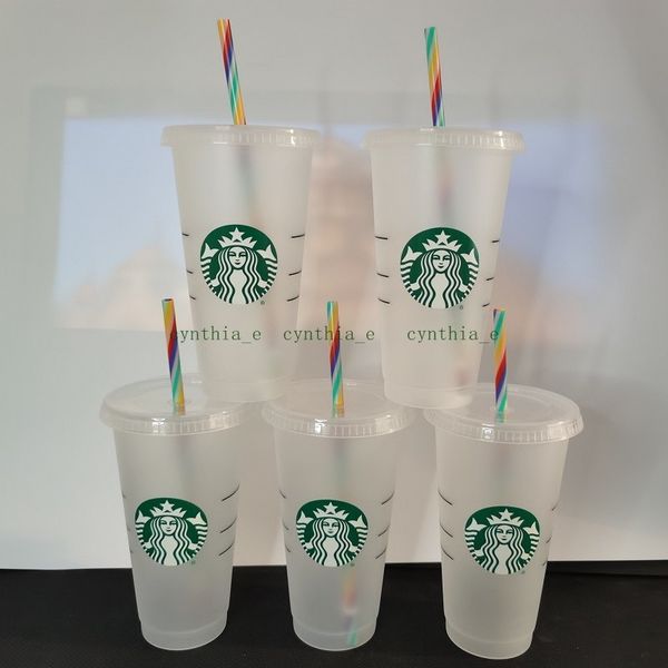 24oz/710ml starbucks sequins plastic tumbler reusable transparent rainbow straw cup flat bottom cups pillar shape lid straw mug bardian
24oz/710ml starbucks sequins plastic tumbler reusable transparent rainbow straw cup flat bottom cups pillar shape lid straw mug bardian