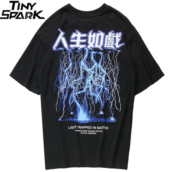 men hip hop t shirt lightning print t-shirt streetwear chinese letter tshirt oversized harajuku summer tees cotton 220414, White;black
men hip hop t shirt lightning print t-shirt streetwear chinese letter tshirt oversized harajuku summer tees cotton 220414, White;black