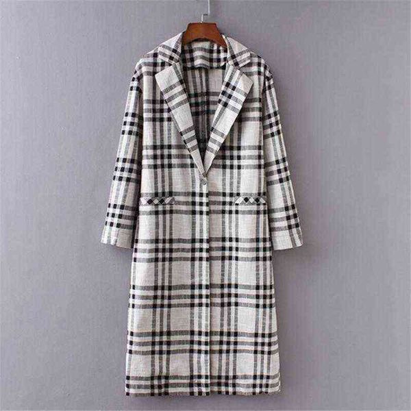 women's trench coats plaid windbreaker jacket female 2021 autumn fashion suit collar long sleeve lattice slim coat tide h00225 t220811, Tan;black
women's trench coats plaid windbreaker jacket female 2021 autumn fashion suit collar long sleeve lattice slim coat tide h00225 t220811, Tan;black