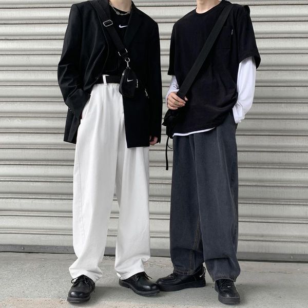 men's jeans men's fashion white straight harem pants 2022 autumn casual mopping homme streetwear skateboard denim trousers, Blue
men's jeans men's fashion white straight harem pants 2022 autumn casual mopping homme streetwear skateboard denim trousers, Blue
