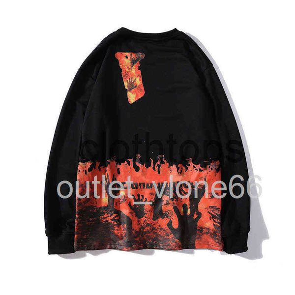 tide brand joint flame skull round neck thin sweater autumn winter men women lovers versatile pullover jacket vlones, Black
tide brand joint flame skull round neck thin sweater autumn winter men women lovers versatile pullover jacket vlones, Black