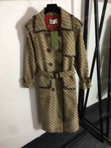 womens designer trench coats g letter jacquard lace-up waist double-breasted mid-length trench coat luxury autumn fashion brand long jackets, Tan;black
womens designer trench coats g letter jacquard lace-up waist double-breasted mid-length trench coat luxury autumn fashion brand long jackets, Tan;black