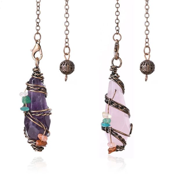 crystals pendulum charms for dowsing divination wire wrap natural stone pendant reiki 7 chakra chip antique copper pendulums, Bronze;silver
crystals pendulum charms for dowsing divination wire wrap natural stone pendant reiki 7 chakra chip antique copper pendulums, Bronze;silver