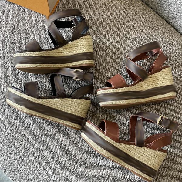 explosion women's starboard wedge sandal leather 9.5 cm high heels natural erforated braided classic espadrilles leather beach counter, Black
explosion women's starboard wedge sandal leather 9.5 cm high heels natural erforated braided classic espadrilles leather beach counter, Black