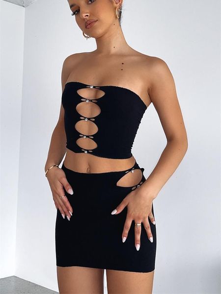 womens two piece dress outfit summer sets sleeveless backless hollow out halter crop and high waist side cutout mini, White
womens two piece dress outfit summer sets sleeveless backless hollow out halter crop and high waist side cutout mini, White