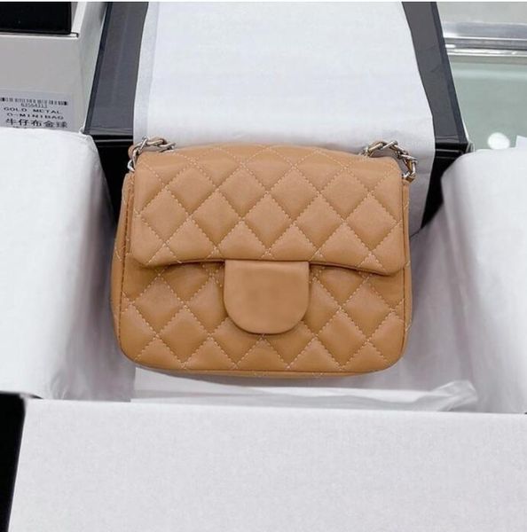 tz 18cm classic mini square flap quilted lambskin bags real leather silver/gold metal hardware matelasse chain crossbody shoulder luxury des
tz 18cm classic mini square flap quilted lambskin bags real leather silver/gold metal hardware matelasse chain crossbody shoulder luxury des