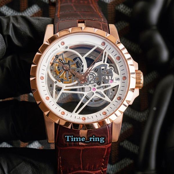 edition sexcalibur rddbex0393 skeleton dial rose gold steel case automatic mechanical movement mens watch leather strap sport241p, Slivery;brown
edition sexcalibur rddbex0393 skeleton dial rose gold steel case automatic mechanical movement mens watch leather strap sport241p, Slivery;brown