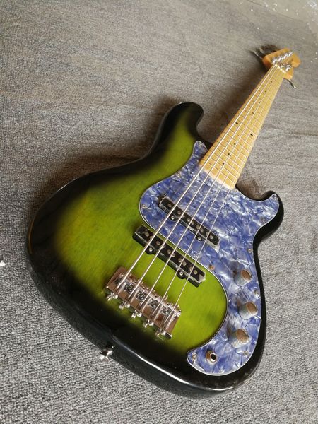 american jaguar 5 strings bass electric guitar body basswood fingerboard maple blue pearl pick guard color green
american jaguar 5 strings bass electric guitar body basswood fingerboard maple blue pearl pick guard color green