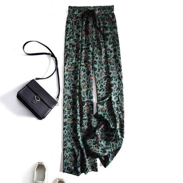 green leopard printing dyeing draped wideleg women's pants spring vintage korean fashion highwaist casual pants for women 220816, Black;white
green leopard printing dyeing draped wideleg women's pants spring vintage korean fashion highwaist casual pants for women 220816, Black;white