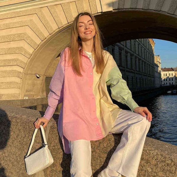 mutil rainbow oversized long shirt women spring autumn casual loose button up streetwear slit blouse new l220714, White
mutil rainbow oversized long shirt women spring autumn casual loose button up streetwear slit blouse new l220714, White