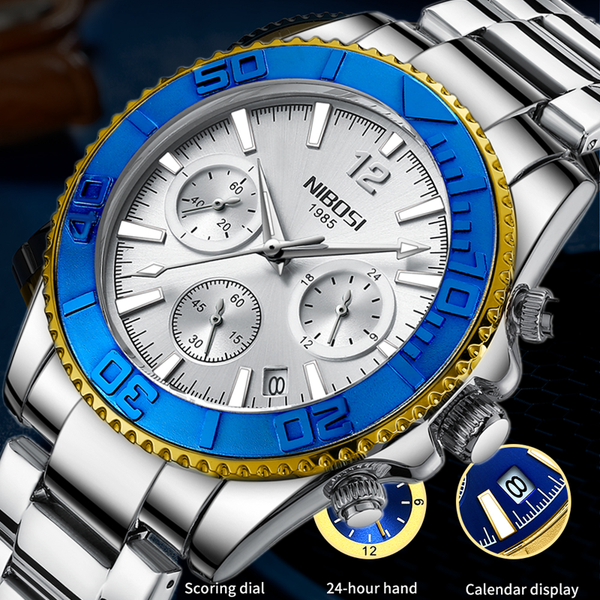 nibosi 2022 mens watches new fashion sport stainless steel date clock luminous waterproof quartz wristwatch relogio masculino, Silver
nibosi 2022 mens watches new fashion sport stainless steel date clock luminous waterproof quartz wristwatch relogio masculino, Silver