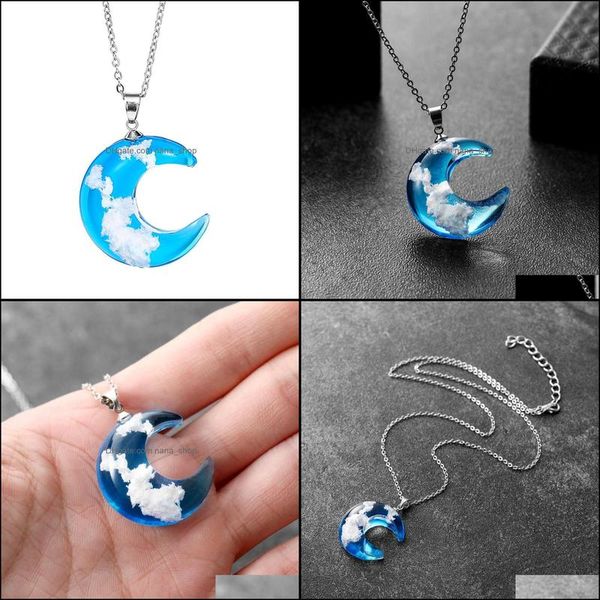 pendant necklaces crystal glass necklace moon blue sky white cloud transparent resin pendants women fashion jewelry gift drop delivery dhdhm, Silver
pendant necklaces crystal glass necklace moon blue sky white cloud transparent resin pendants women fashion jewelry gift drop delivery dhdhm, Silver