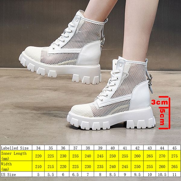 8cm genuine leather women boots summer shoes 8cm platform wedge heel air mesh hollow punk motorcycle ankle boots booties, Black;yellow
8cm genuine leather women boots summer shoes 8cm platform wedge heel air mesh hollow punk motorcycle ankle boots booties, Black;yellow