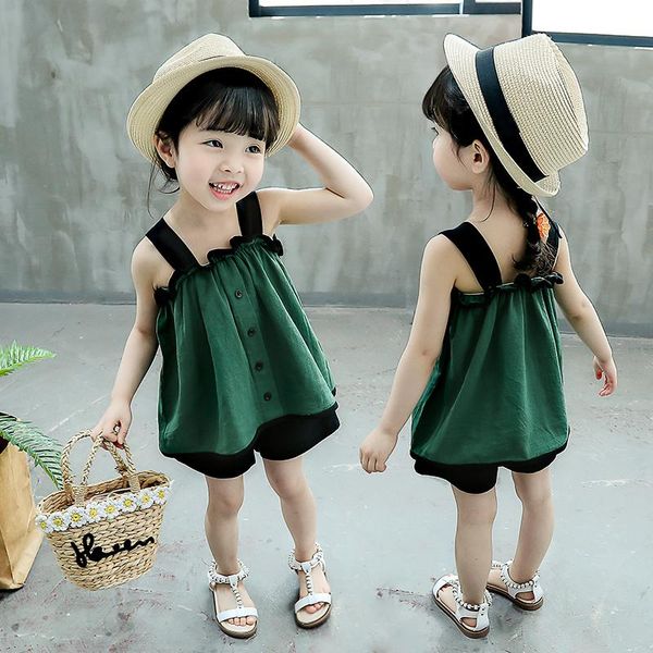 clothing sets super young girls suit children's summer 2022 girl-baby fashion sling two of a 335-year-old tide, White
clothing sets super young girls suit children's summer 2022 girl-baby fashion sling two of a 335-year-old tide, White