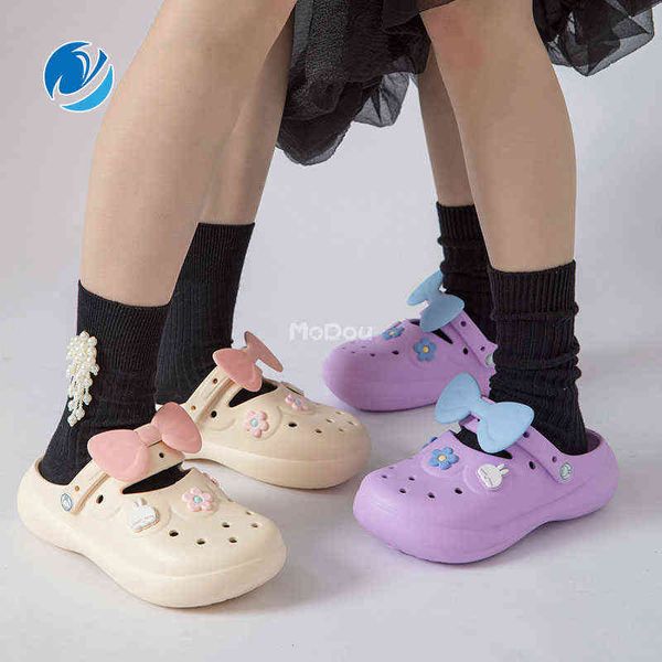 slippers mo dou new style clogs shoes women's lovely summer thick sole cute bowknot girls sandals outdoor street beach summer slippers, Black
slippers mo dou new style clogs shoes women's lovely summer thick sole cute bowknot girls sandals outdoor street beach summer slippers, Black