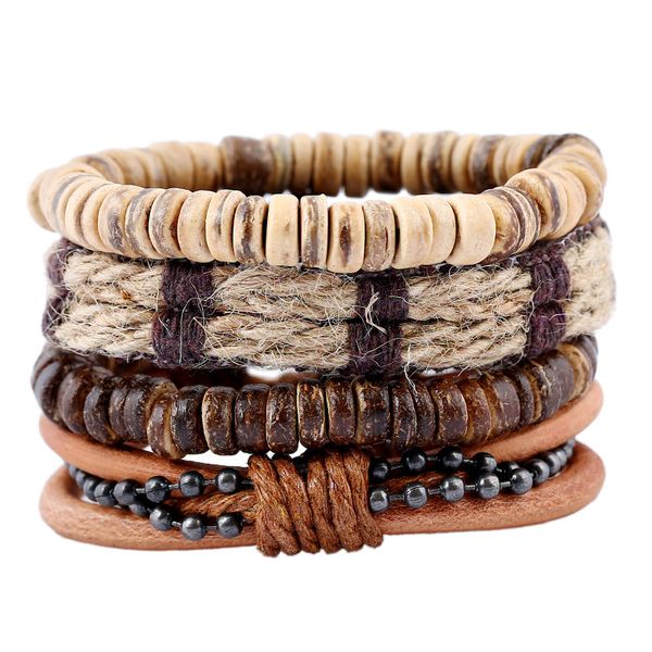 4pcs/set multi layers leather braided bracelets beaded strings jewelry for men ne1262, Golden;silver
4pcs/set multi layers leather braided bracelets beaded strings jewelry for men ne1262, Golden;silver