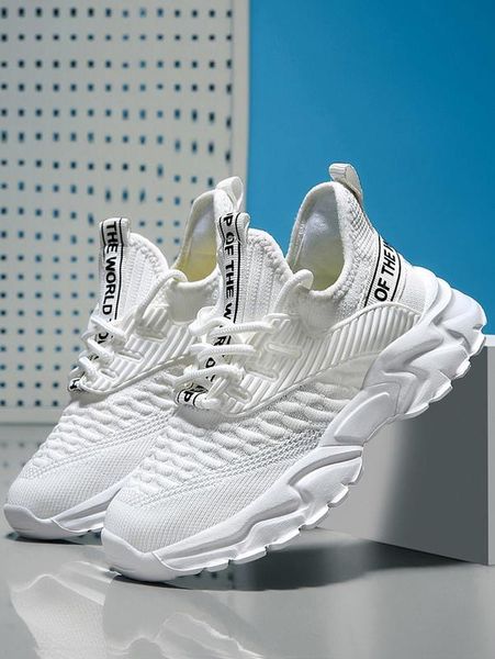 boys letter graphic breathable running shoes she01, Black
boys letter graphic breathable running shoes she01, Black