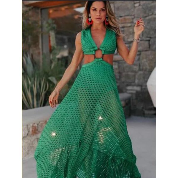dresses women grid swing fishnet low neck metal twist bandage waist back zip long dress aa, Black;gray
dresses women grid swing fishnet low neck metal twist bandage waist back zip long dress aa, Black;gray