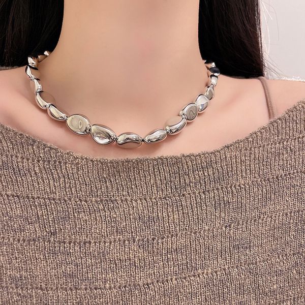 metal wind irregular necklace geometric clavicle chain sweet cool temperament, Silver
metal wind irregular necklace geometric clavicle chain sweet cool temperament, Silver