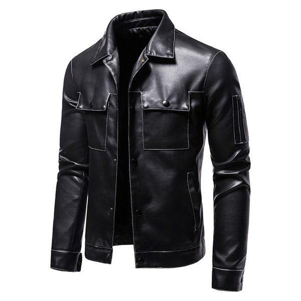 autumn male shining leather jacket fashion pu jacket men artificial leather coats motorcycle jacket s3xl 220816, Black;brown
autumn male shining leather jacket fashion pu jacket men artificial leather coats motorcycle jacket s3xl 220816, Black;brown