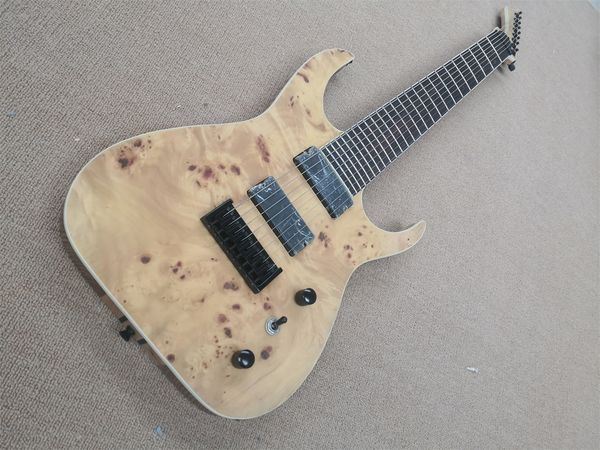 7 strings black mah electric guitar maple neck through ash wood body burl veneer rosewood fingerboard fixed bridge
7 strings black mah electric guitar maple neck through ash wood body burl veneer rosewood fingerboard fixed bridge
