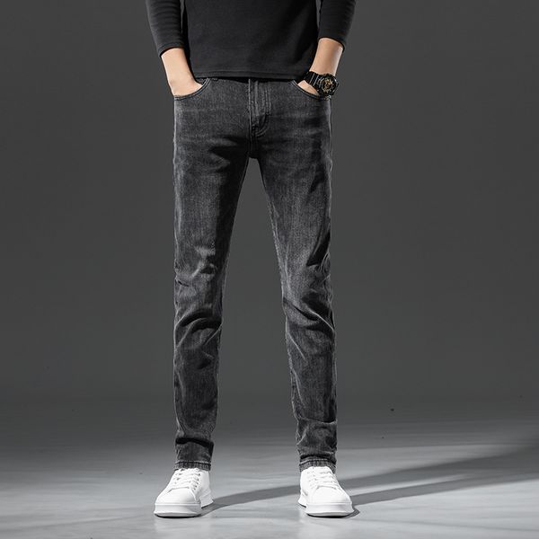 jeans men's 2022 spring fashion cotton straight elastic slim business pants black denim trousers, Blue
jeans men's 2022 spring fashion cotton straight elastic slim business pants black denim trousers, Blue