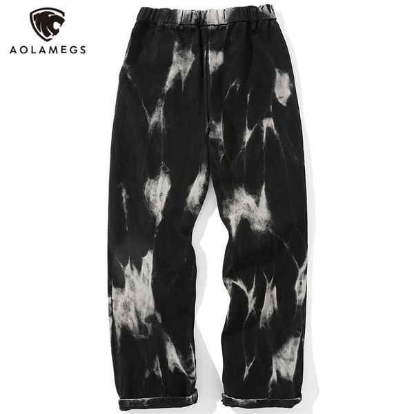aolamegs jeans men tie dye print style denim pants baggy elastic waist straight trousers high street punk cool streetwear w220813, Blue
aolamegs jeans men tie dye print style denim pants baggy elastic waist straight trousers high street punk cool streetwear w220813, Blue