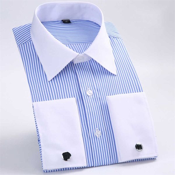 men's dress shirts loose french cuff regular fit luxury striped business long sleeve cufflinks social pluse size 6xl 210701, White;black
men's dress shirts loose french cuff regular fit luxury striped business long sleeve cufflinks social pluse size 6xl 210701, White;black