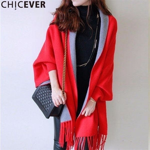 chicever black knitting female cardigan women s winter sweaters lantern sleeve tassel cloak sweater jumper clothes fashion 2020 lj201113, White;black
chicever black knitting female cardigan women s winter sweaters lantern sleeve tassel cloak sweater jumper clothes fashion 2020 lj201113, White;black