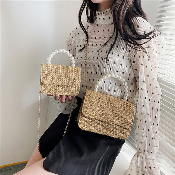 pearl handle women's handbags chain shoulder bag woven shopper crossbody bags female bohemian summer straw beach bag 220520
pearl handle women's handbags chain shoulder bag woven shopper crossbody bags female bohemian summer straw beach bag 220520