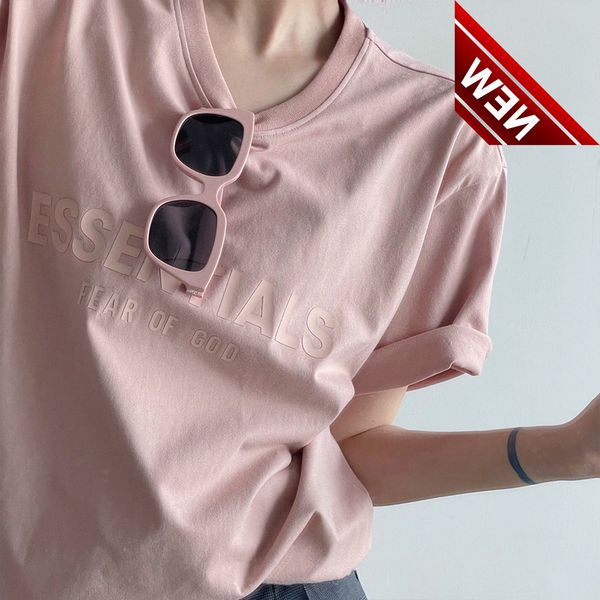 double thread essentials bear of god fog high street letter loose short sleeve fashion brand men's and women's t-shirt, White;black
double thread essentials bear of god fog high street letter loose short sleeve fashion brand men's and women's t-shirt, White;black