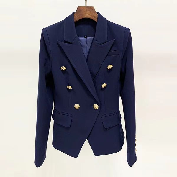 b058 tide brand high-quality retro fashion womens suits designer blazers pure color series suit jacket lion double-breasted slim plus size w, White;black
b058 tide brand high-quality retro fashion womens suits designer blazers pure color series suit jacket lion double-breasted slim plus size w, White;black