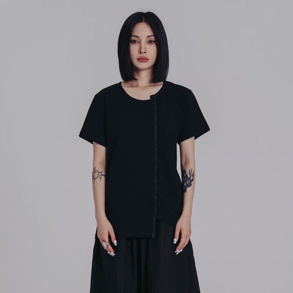 women's t-shirt cakucool women's irregular open line short sleeve design large loose with comfortable cottonwomen's, White
women's t-shirt cakucool women's irregular open line short sleeve design large loose with comfortable cottonwomen's, White