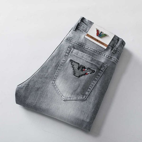 light grey jeans men's fashion brand slim leggings korean simple washed youth trend long pants, Blue
light grey jeans men's fashion brand slim leggings korean simple washed youth trend long pants, Blue
