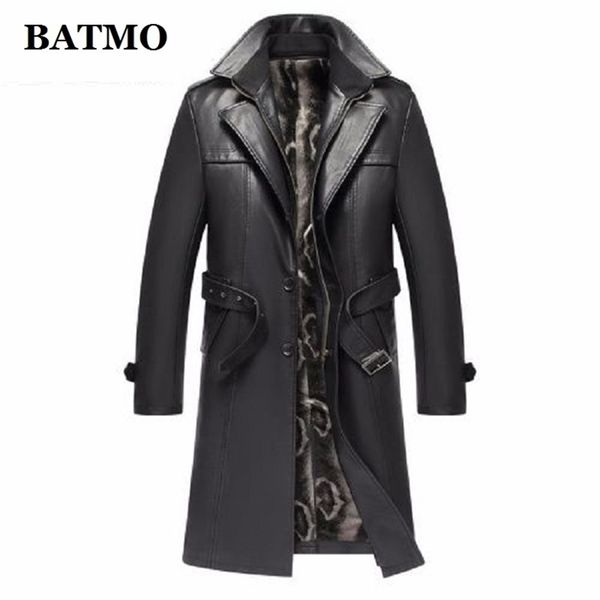 batmo 2020 new arrival autumn&winter real leather thicked trench coat men leather jacket men plus size s lj201029, Black
batmo 2020 new arrival autumn&winter real leather thicked trench coat men leather jacket men plus size s lj201029, Black